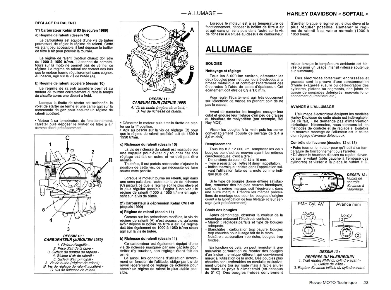 Harley-Davidson Softail 1340cc (1986 - 1994) - Revue Technique