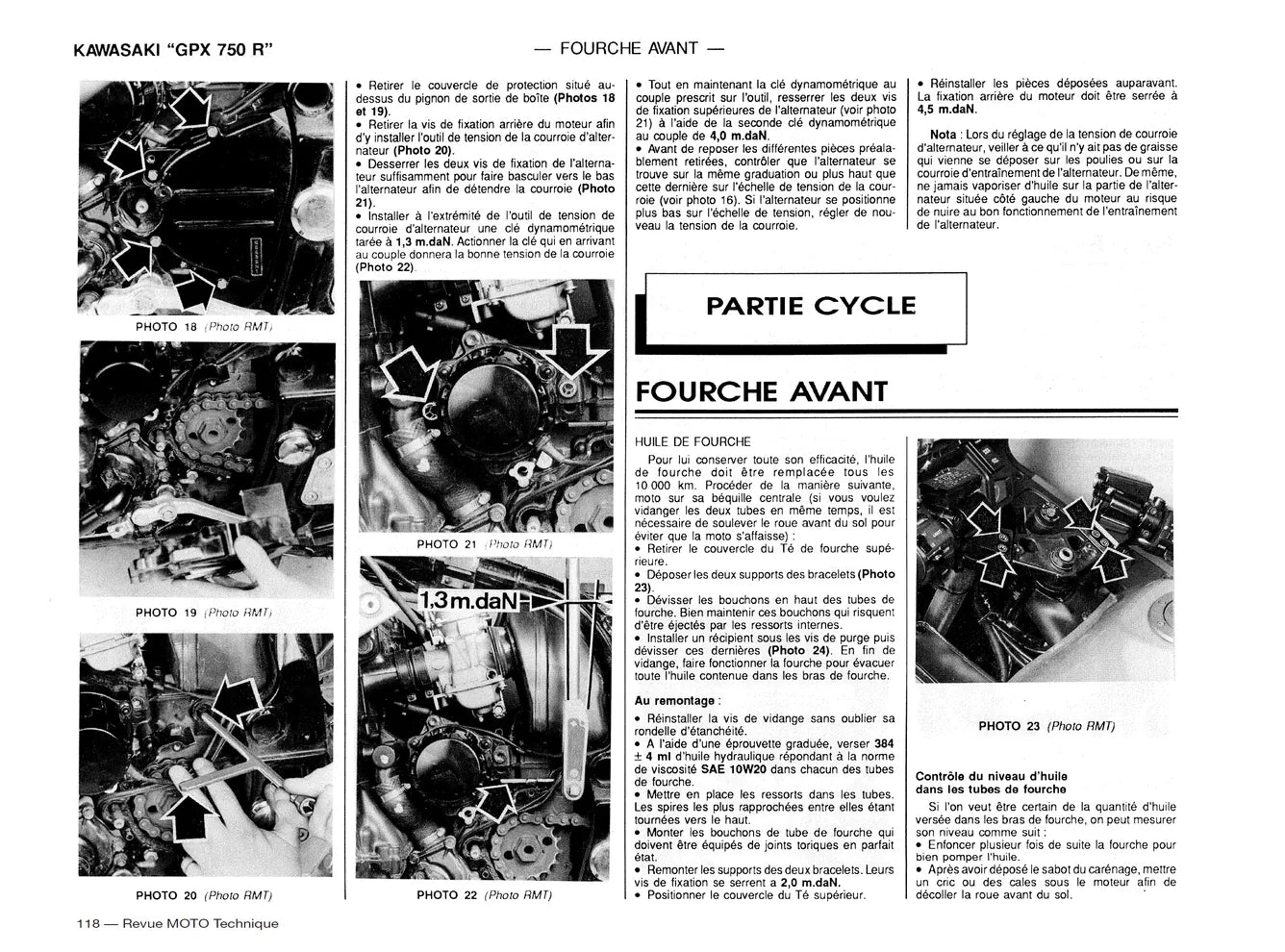 Yamaha XT 600 Z Ténéré et XT 600 E (1986 - 2002) - Kawasaki GPX 750 R (1987 - 1989) - Revue Technique