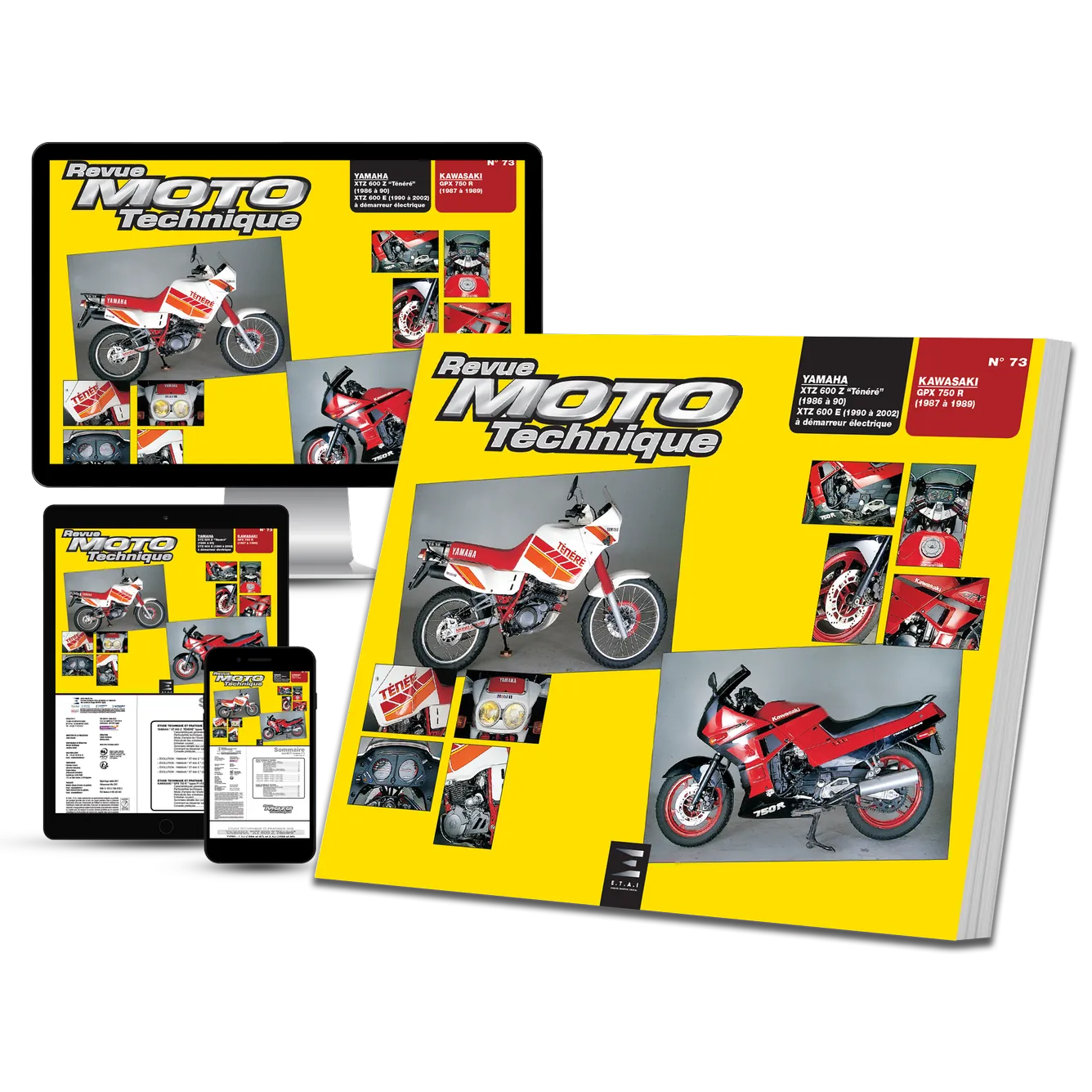 Yamaha XT 600 Z Ténéré et XT 600 E (1986 - 2002) - Kawasaki GPX 750 R (1987 - 1989) - Revue Technique