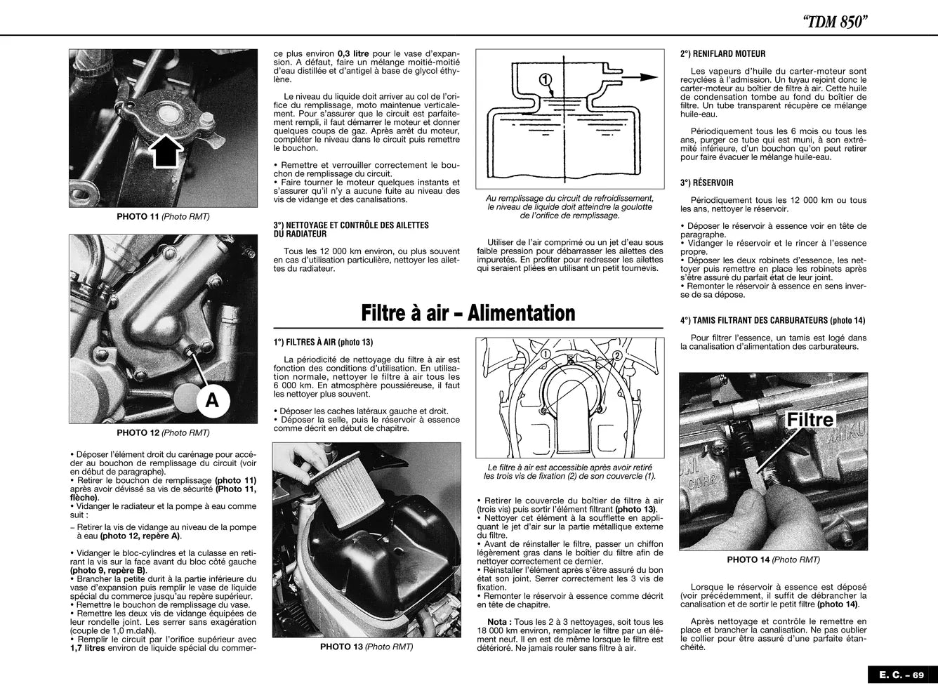 Suzuki GN 125 (1987 - 2001) - Yamaha TDM 850 (1996 - 2001) - Revue Technique