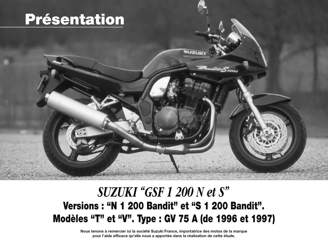 Suzuki GSF 1200 N et S Bandit (1996 - 2000) - Yamaha YZF 600 R Thundercat (1996 - 1997) - Revue Technique
