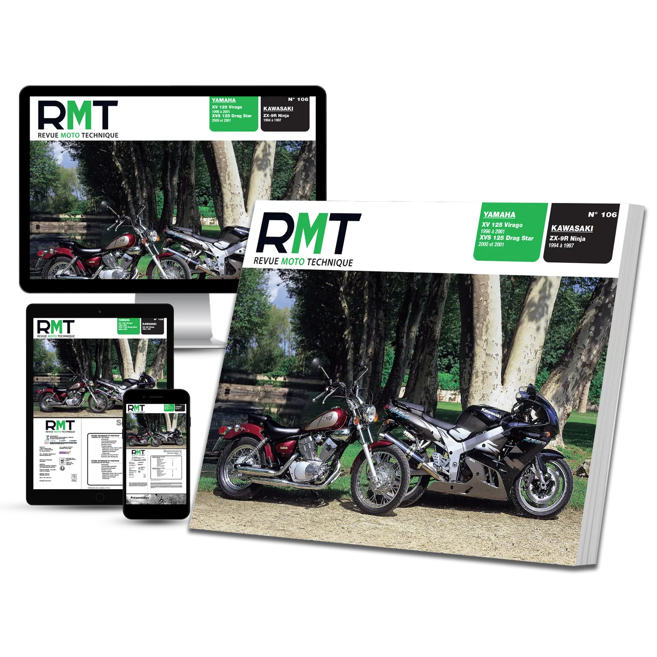 Yamaha XV 125 Virago et XVS 125 Drag Star (1996 - 2001) - Kawasaki ZX-9R Ninja (1994 - 1997) - Revue Technique