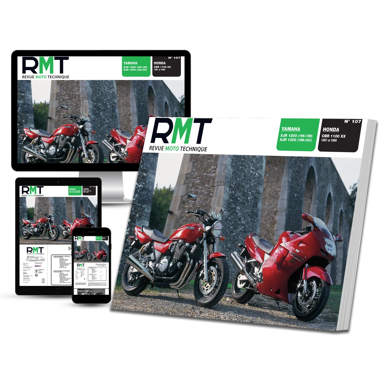 Honda CBR 1100 XX (1997 - 1998) - Yamaha XJR 1200 / 1300cc (1995 - 2003) - Revue Technique