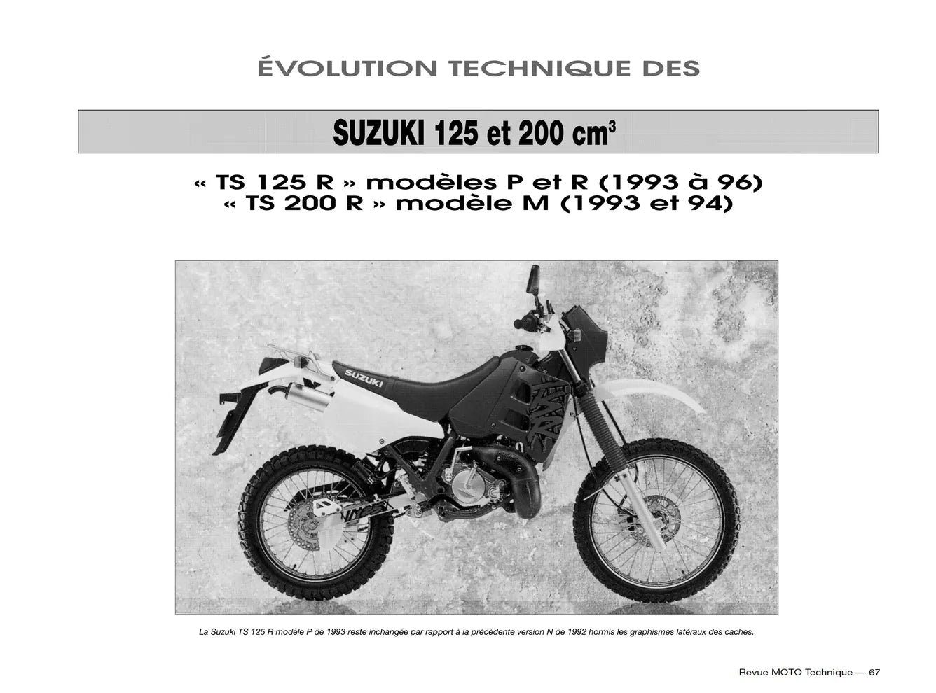 Suzuki TS 125 R / TS 200 R (1989 - 1996) - Kawasaki ZZ-R 1100 (1990 - 2001) - Revue Technique