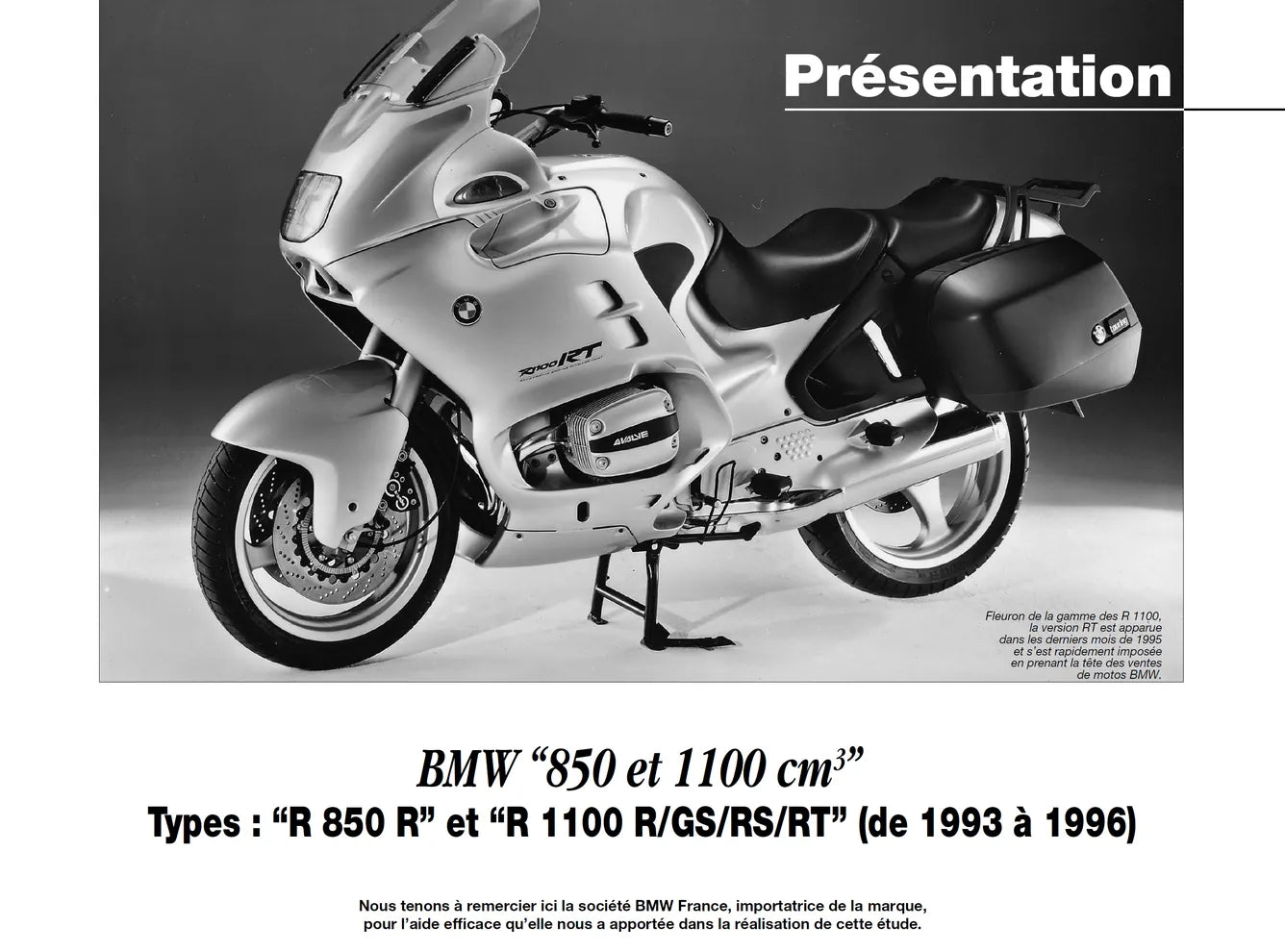 BMW R 850 R - R 1100 R / GS / RS / RT (1993 - 1996) - Revue Technique