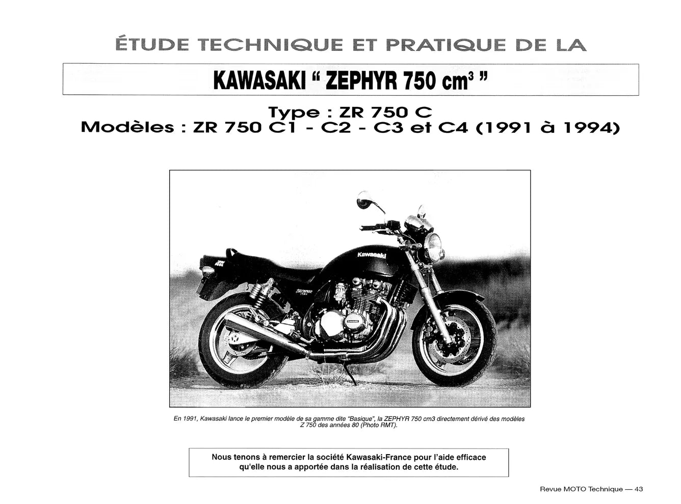 Yamaha LB 50 Chappy (1982 - 1996) - Kawasaki Zephyr 750 (1991 - 1999) - Revue Technique
