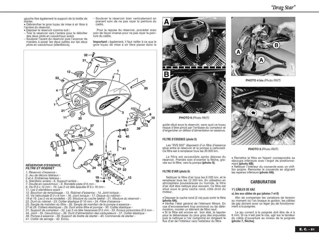 Yamaha XVS 650 Drag Star (1997 - 1998) - Kawasaki VN 800 (1995 - 1998) - Revue Technique