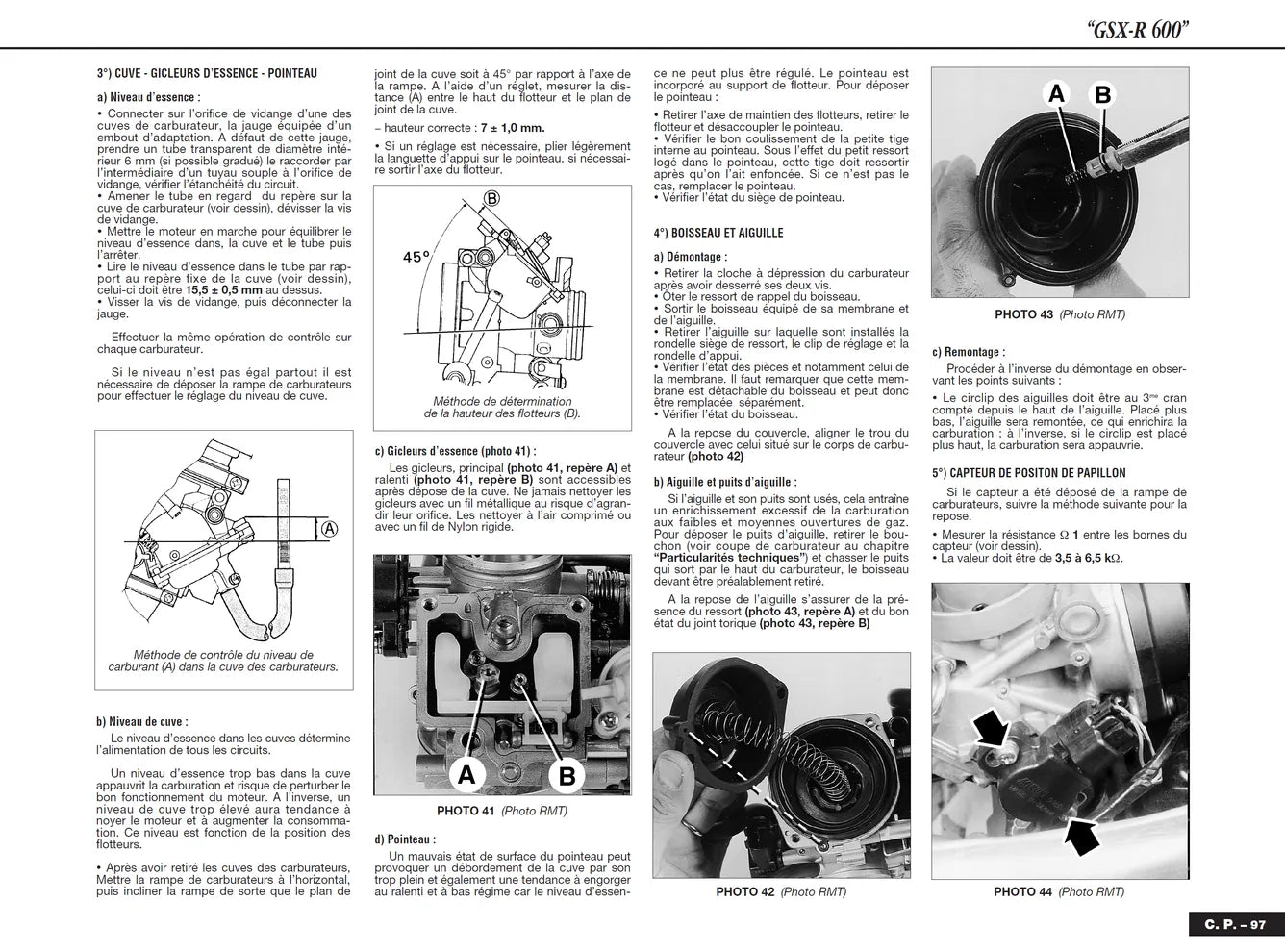 Kawasaki BN 125 (1998) - Suzuki GSX-R 600 (1997 - 2001) - Revue Technique