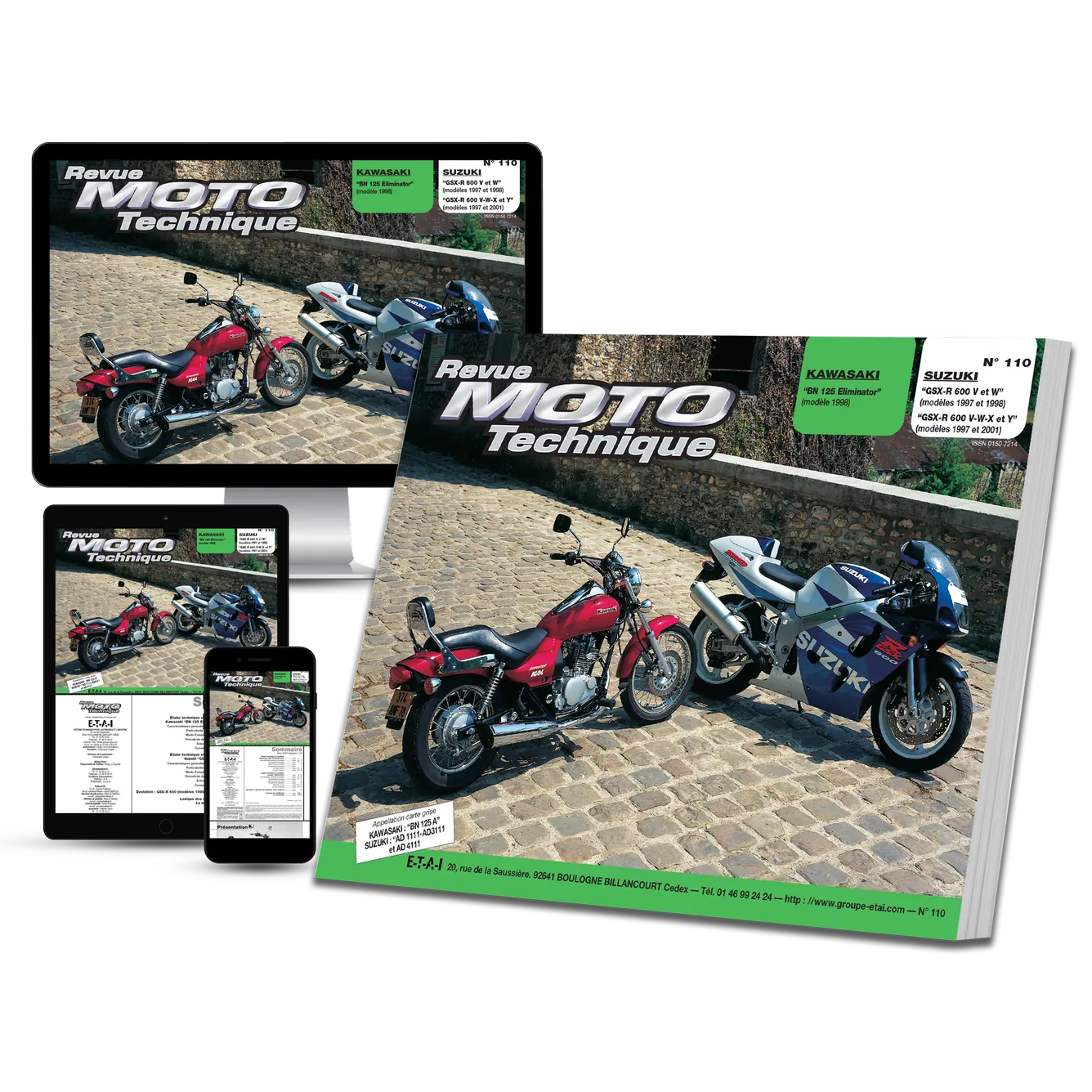Kawasaki BN 125 (1998) - Suzuki GSX-R 600 (1997 - 2001) - Revue Technique