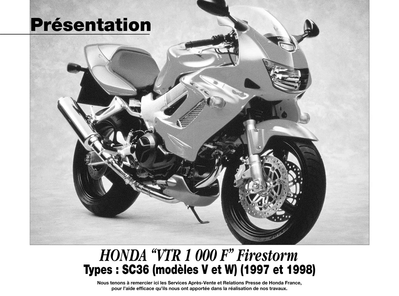 Honda VTR 1000 (1997 - 2003) - Aprilia moteurs Rotax 125 (1995 - 1998) - Revue Technique