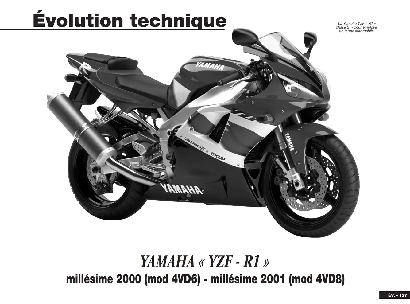 Kymco Zing et Meteorit 125 (1997 - 1999) - Yamaha YZF-R1 (1998 - 2001) - Revue Technique