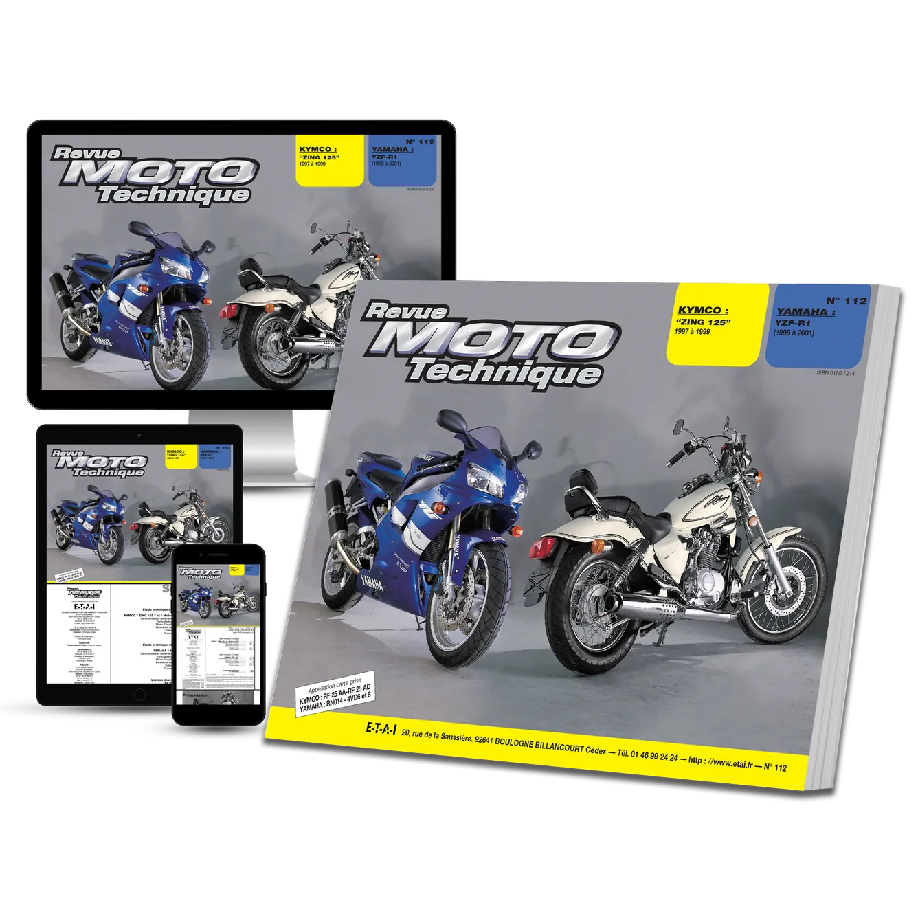 Kymco Zing et Meteorit 125 (1997 - 1999) - Yamaha YZF-R1 (1998 - 2001) - Revue Technique