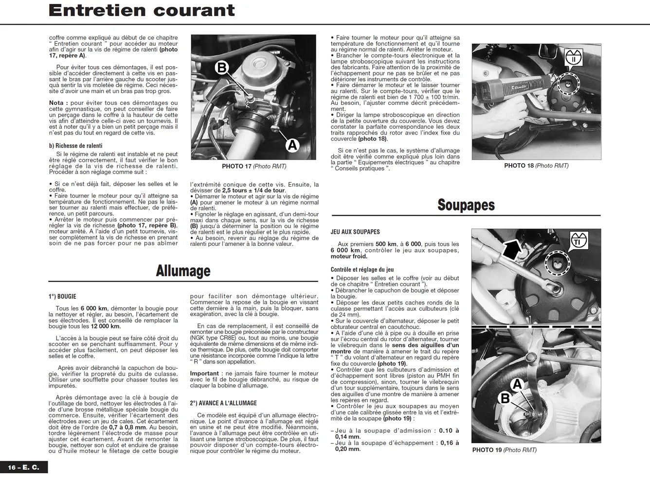 MBK Skyliner et Yamaha Majesty 125 (1998 - 1999) - Honda VFR 800 FI (1998 - 2001) - Revue Technique