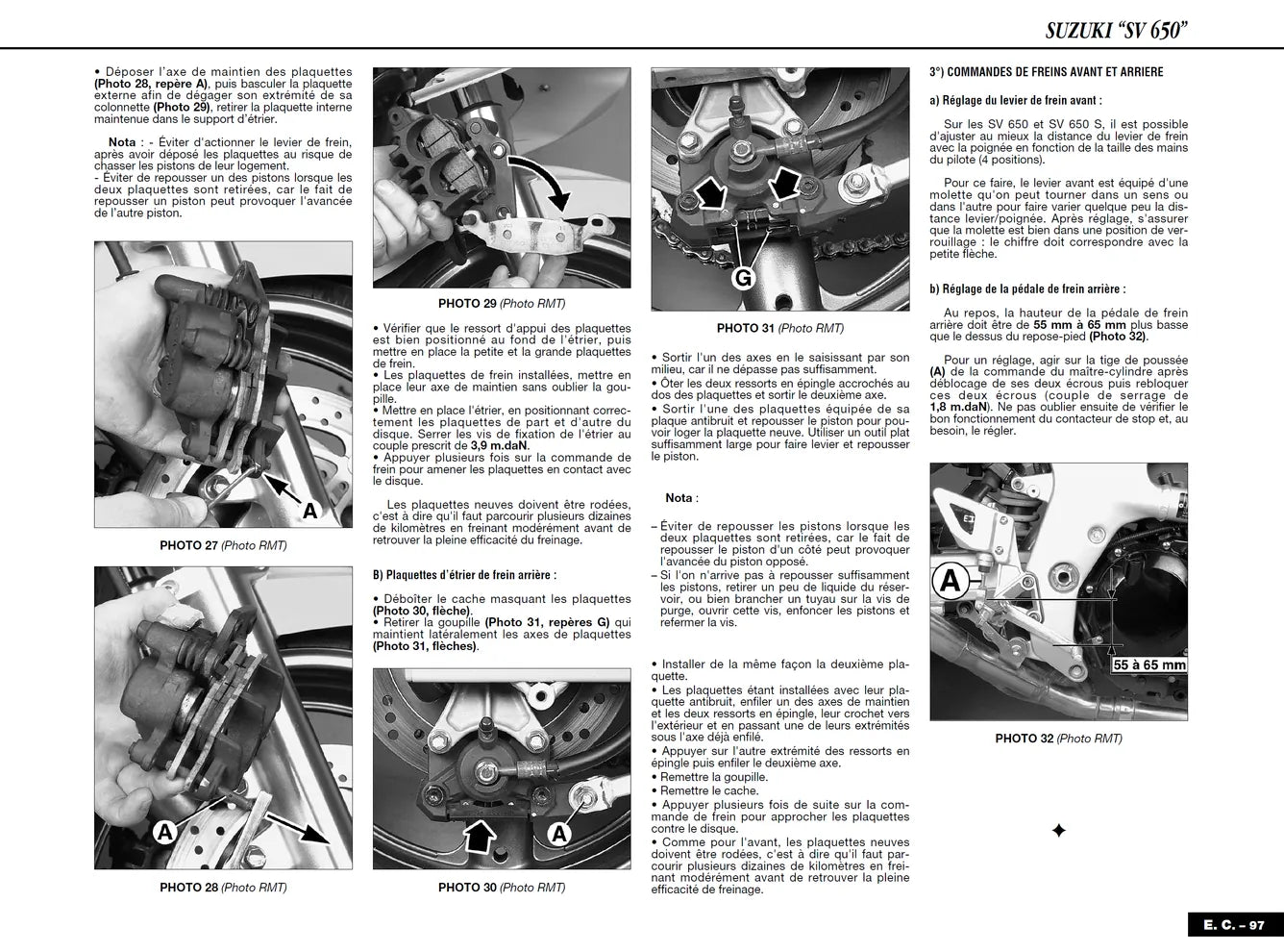 Honda XL 1000 Varadero (1999 - 2001) - Suzuki SV 650 (1999 - 2001) - Revue Technique