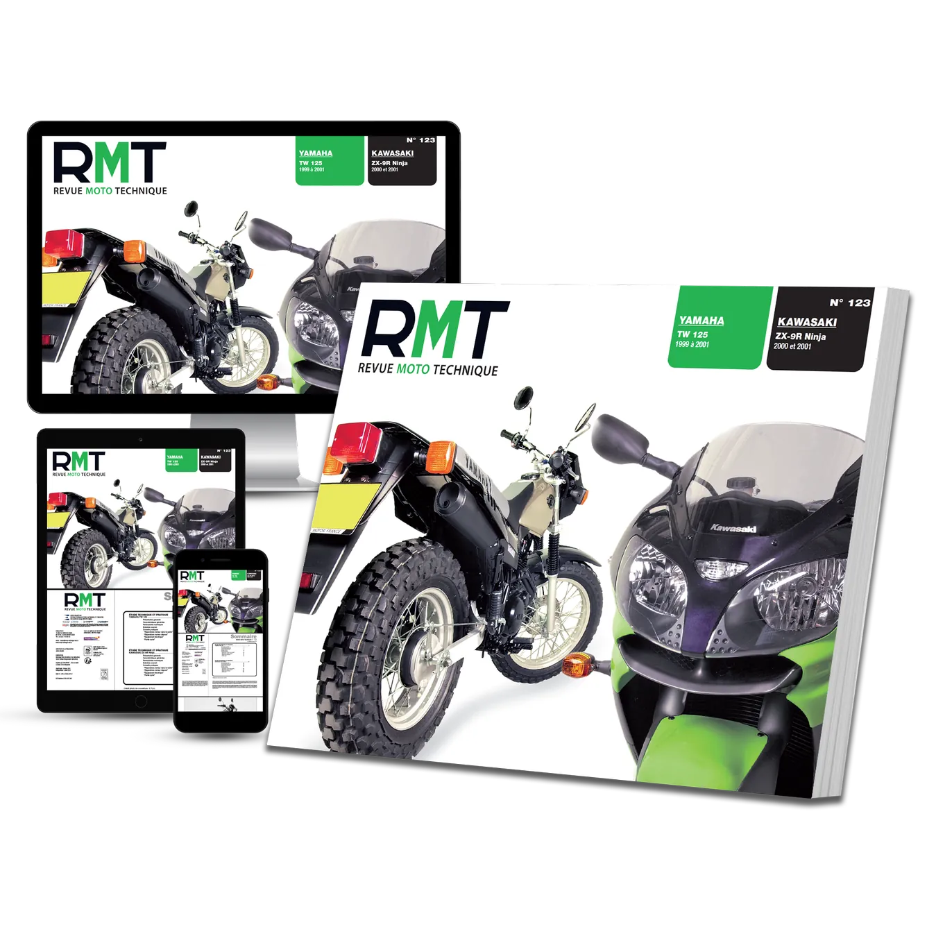 Yamaha TW 125 (1999 - 2001) - Kawasaki ZX-9R Ninja (2000 - 2001) - Revue Technique