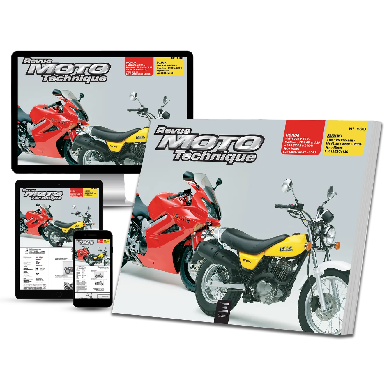 Honda VFR 800 V-TEC (2002 - 2004) - Suzuki RV 125 Van Van (2003 - 2004) - Revue Technique