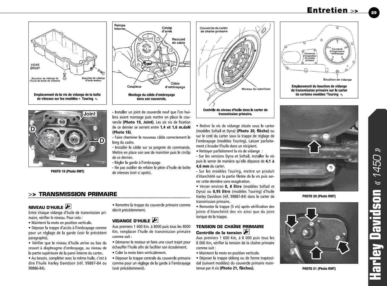 Harley-Davidson Twin CAM 88 A et B (1998 - 2003) - Revue Technique