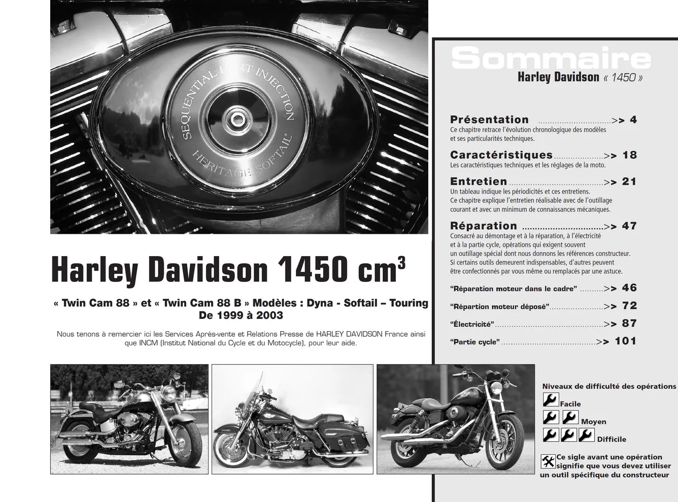 Harley-Davidson Twin CAM 88 A et B (1998 - 2003) - Revue Technique