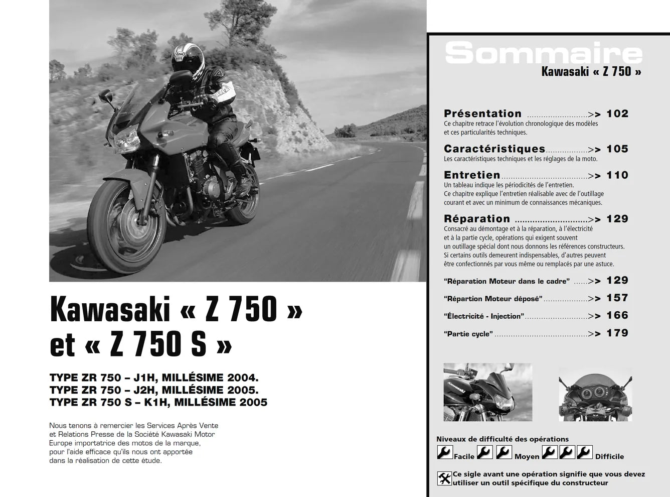 Honda CBF 600 (2003 - 2005) - Kawasaki Z 750 (2003 - 2005) - Revue Technique