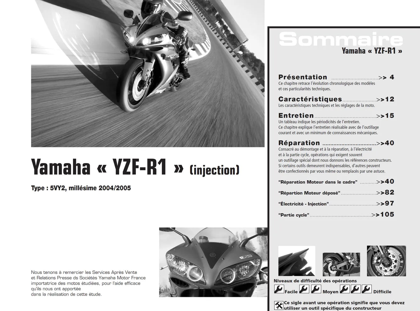Yamaha YZF-R1 (2004 - 2005) - Revue Technique