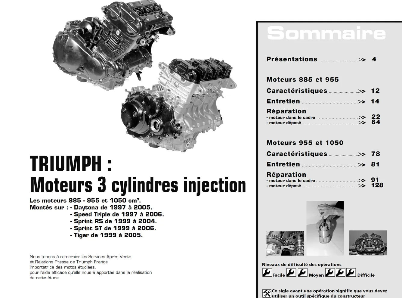 Triumph moteurs 3 cylindres (1997 - 2006) - Revue Technique