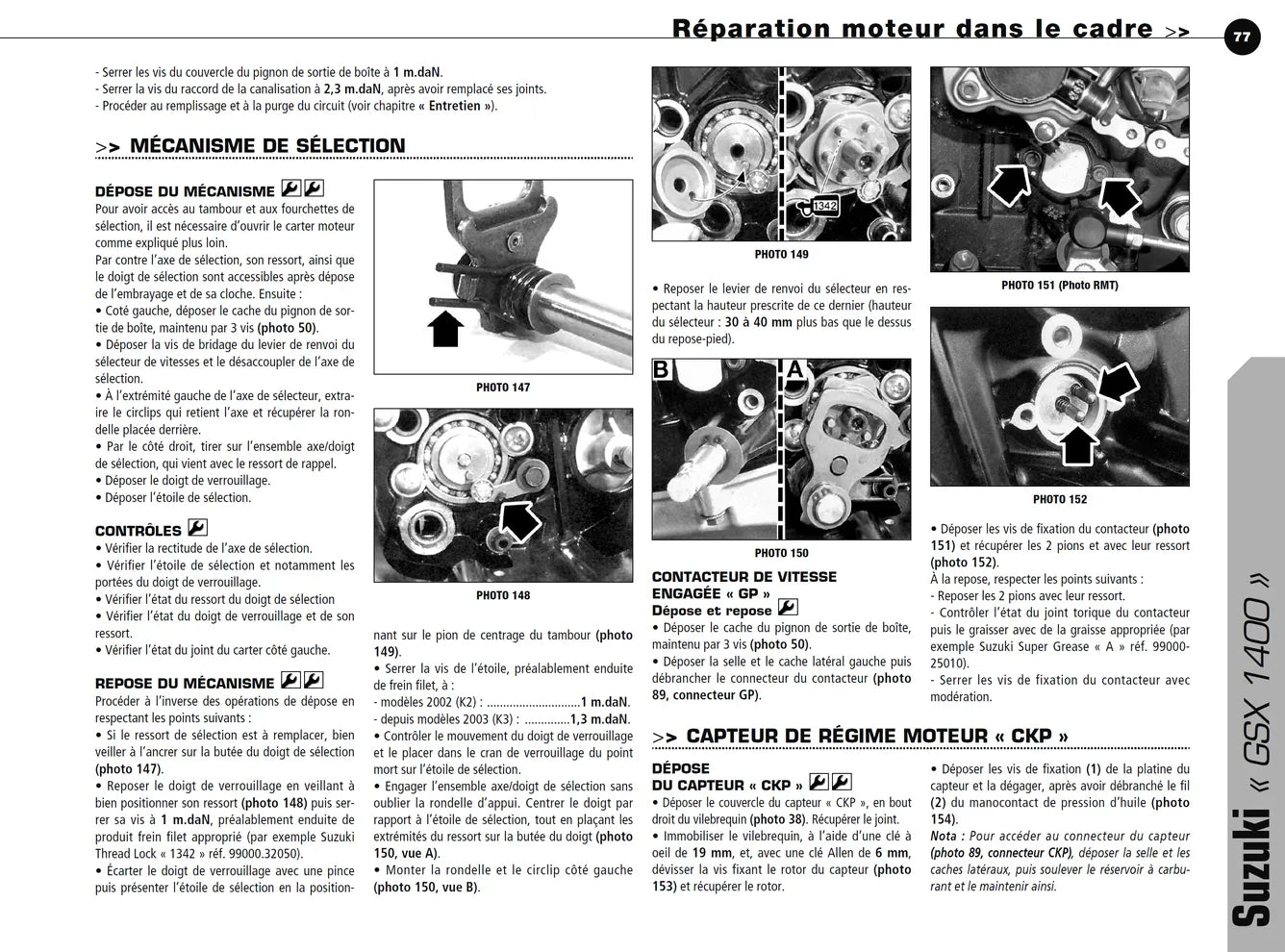 Kawasaki ER-6 n/f (2006 - 2007) - Suzuki GSX 1400 (2001 - 2007) - Revue Technique