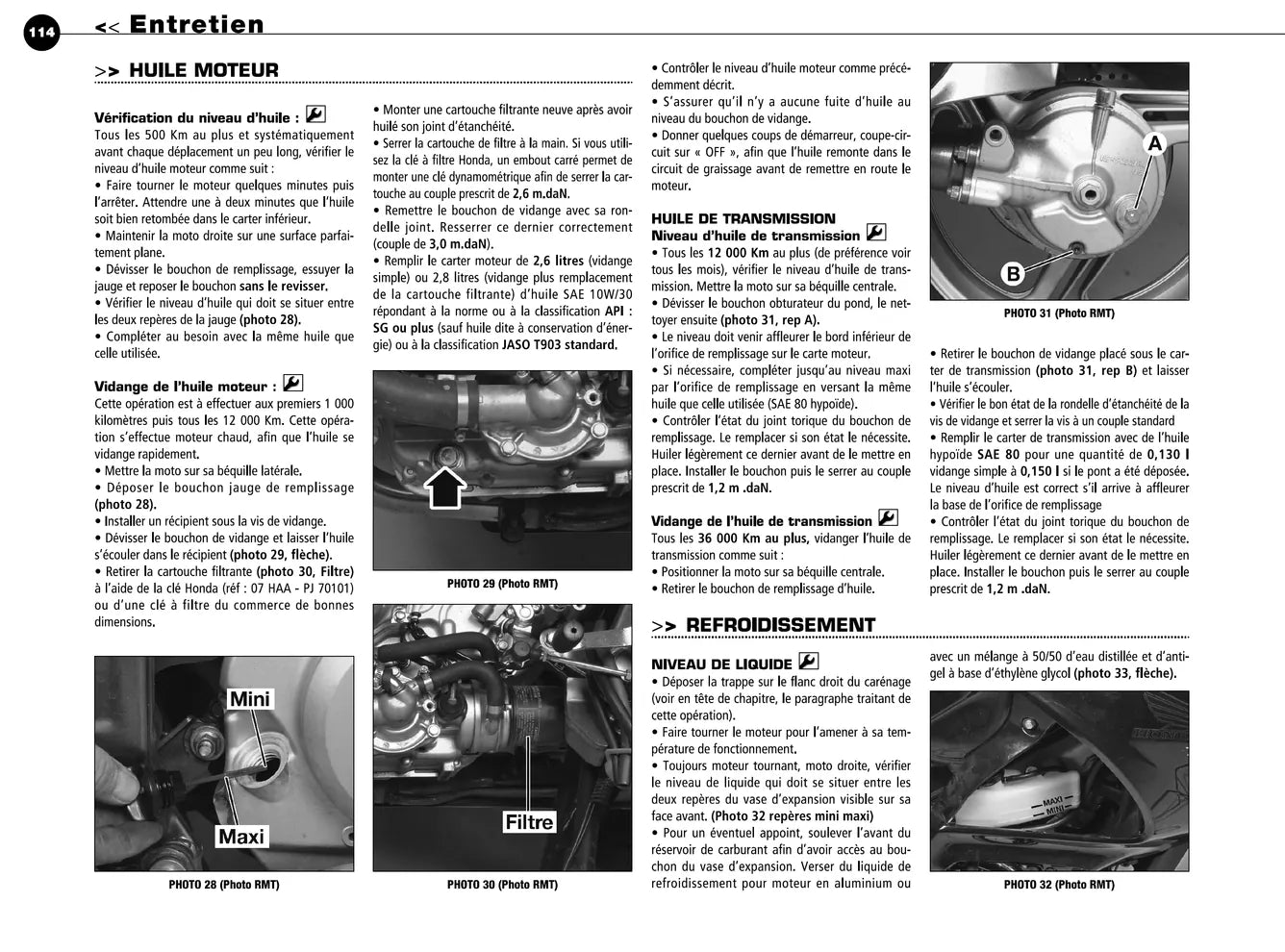 Peugeot Satelis 125 4V (2006 - 2007) - Honda NT 700 V / VA (2006 - 2008) - Revue Technique