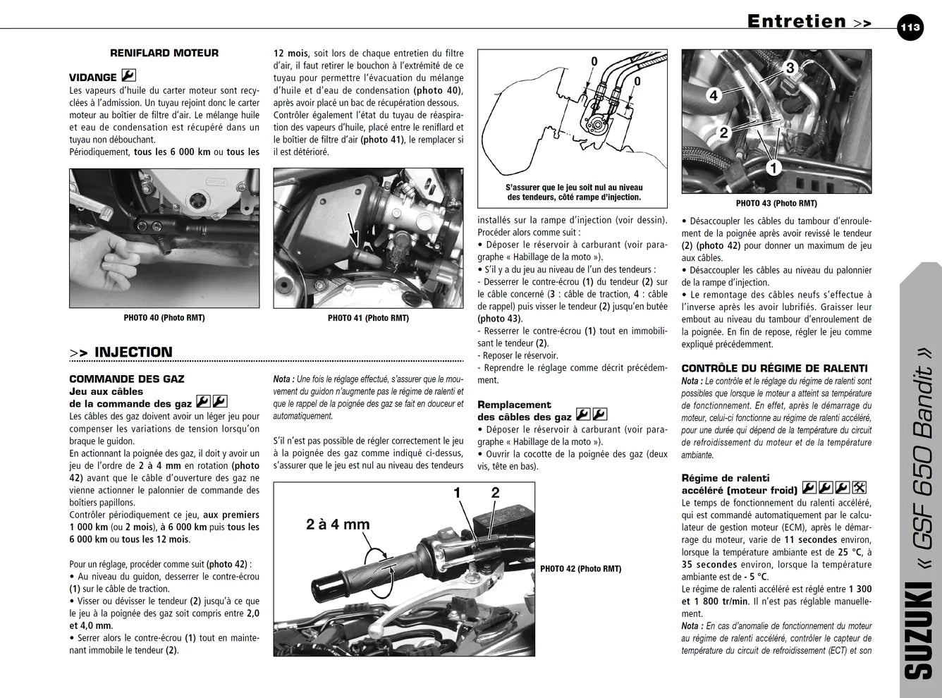 Honda XL 125 V Varadero (2007 - 2008) - Suzuki GSF 650 Bandit (2007 - 2008) - Revue Technique