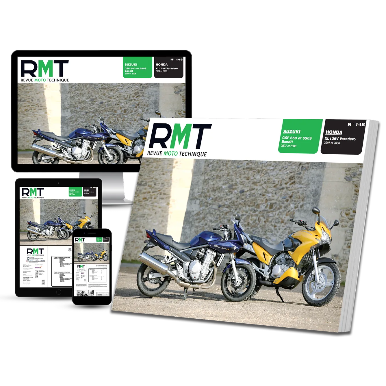 Honda XL 125 V Varadero (2007 - 2008) - Suzuki GSF 650 Bandit (2007 - 2008) - Revue Technique