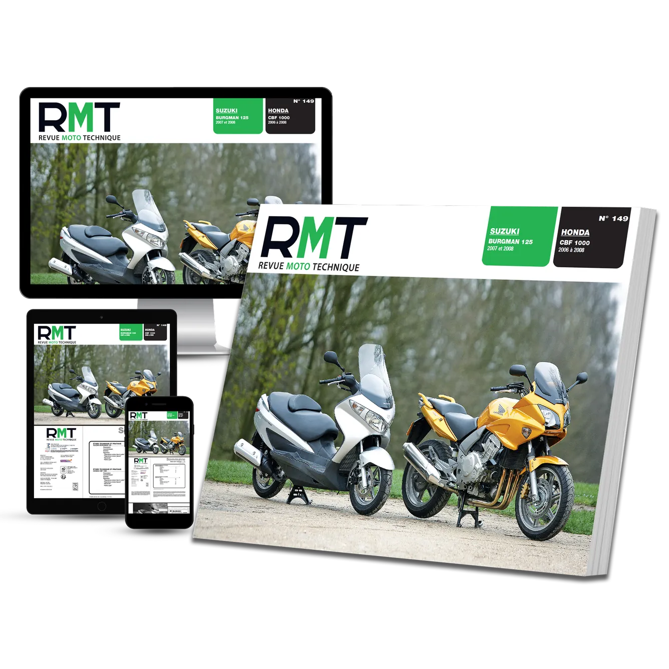 Suzuki Burgman 125 (2007 - 2008) - Honda CBF 1000 (2006 - 2008) - Revue Technique