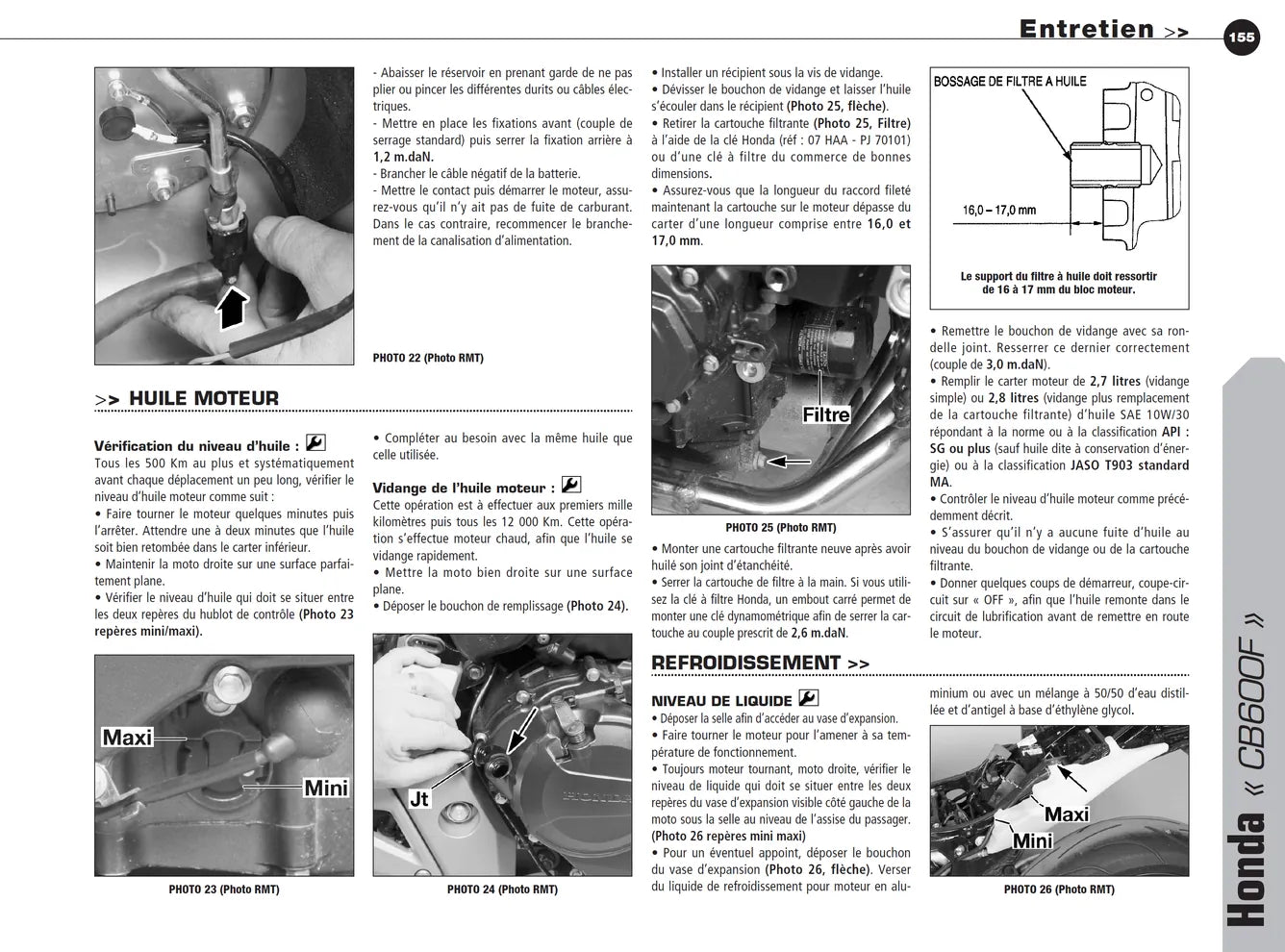 Honda CB 600 F Hornet (2007 - 2008) - Kawasaki Versys 650 (2007 - 2008) - Revue Technique