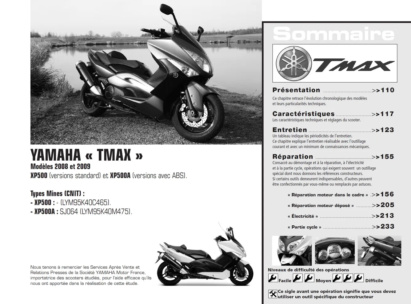 Yamaha XP500 T-Max (2008 - 2009) - Honda XL700V Transalp (2008 - 2009) - Revue Technique