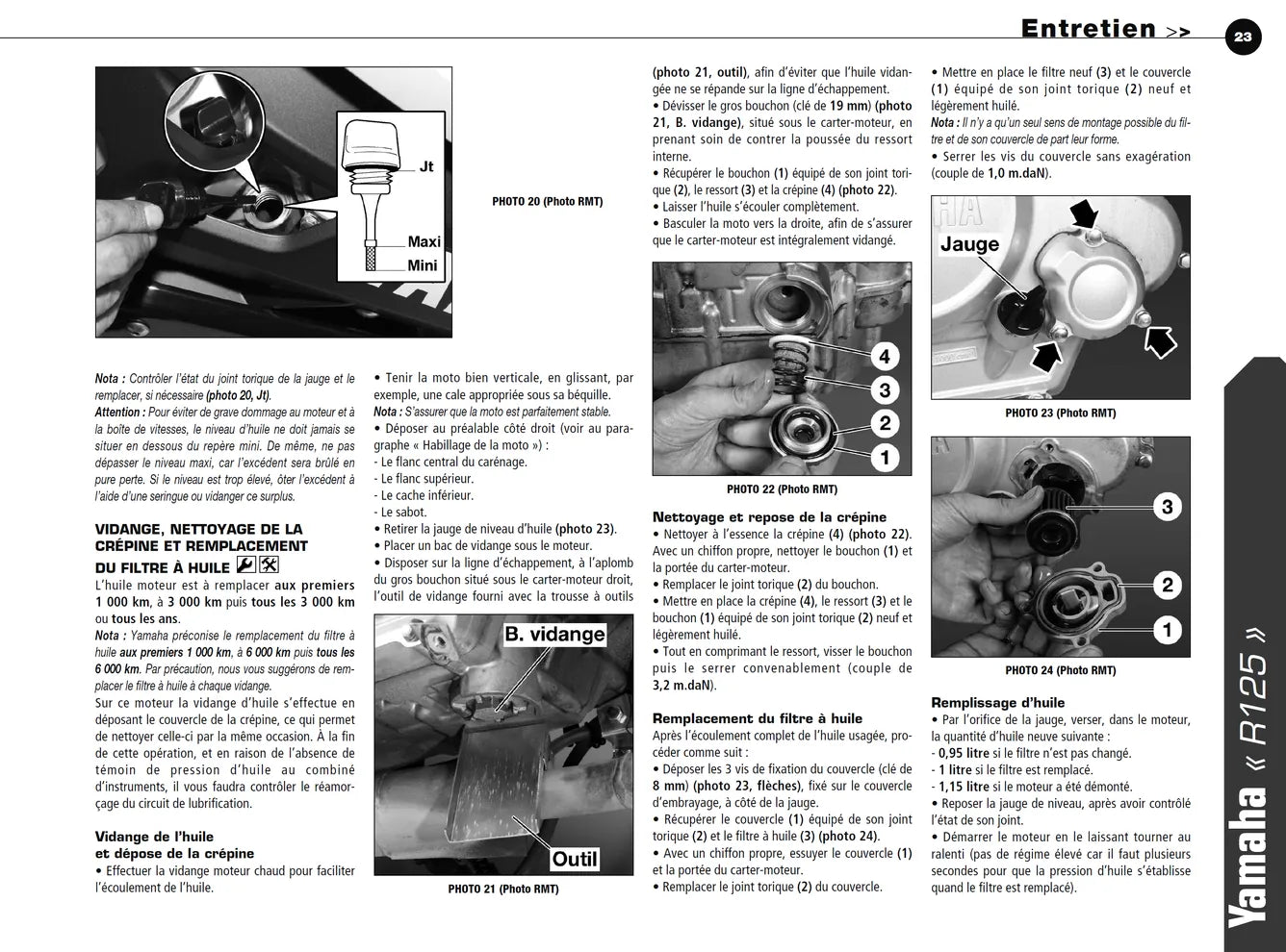 Suzuki Burgman 650 (2007 - 2009) - Yamaha YZF-R125 (2008 - 2009) - Revue Technique