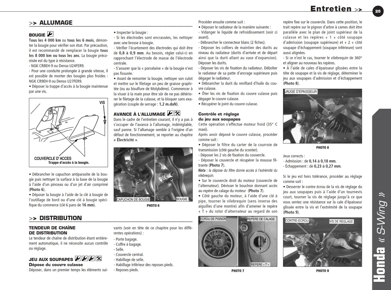 Honda S-Wing 125 (2007 - 2010) - Suzuki SFV 650 Gladius (2009 - 2010) - Revue Technique