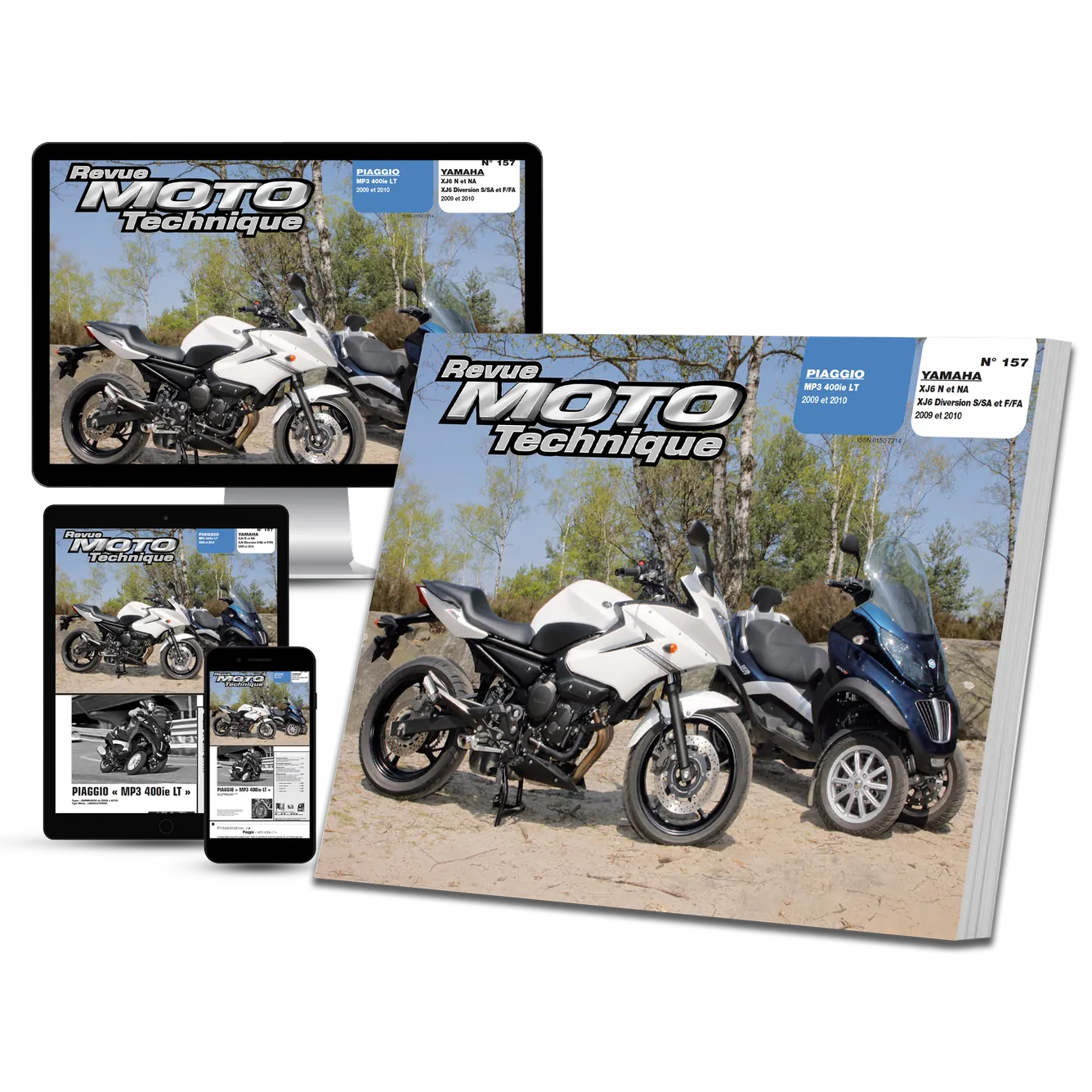 Yamaha XJ6 N et Diversion (2009 - 2010) - Piaggio MP3 400ie LT (2008 - 2010) - Revue Technique