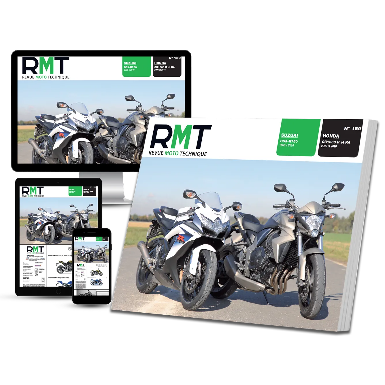 Honda CB 1000 R (2009 - 2010) - Suzuki GSX-R 750 (2008 - 2010) - Revue Technique