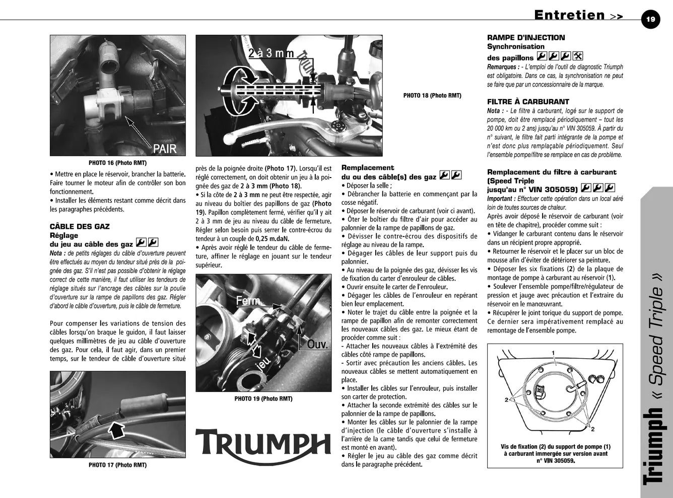 Yamaha X-Max - MBK Skycruiser 125 (2010 - 2011) - Triumph Speed Triple 1050 (2005 - 2010) - Revue Technique