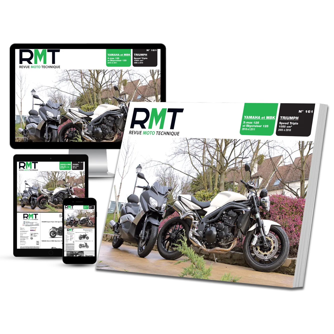 Yamaha X-Max - MBK Skycruiser 125 (2010 - 2011) - Triumph Speed Triple 1050 (2005 - 2010) - Revue Technique