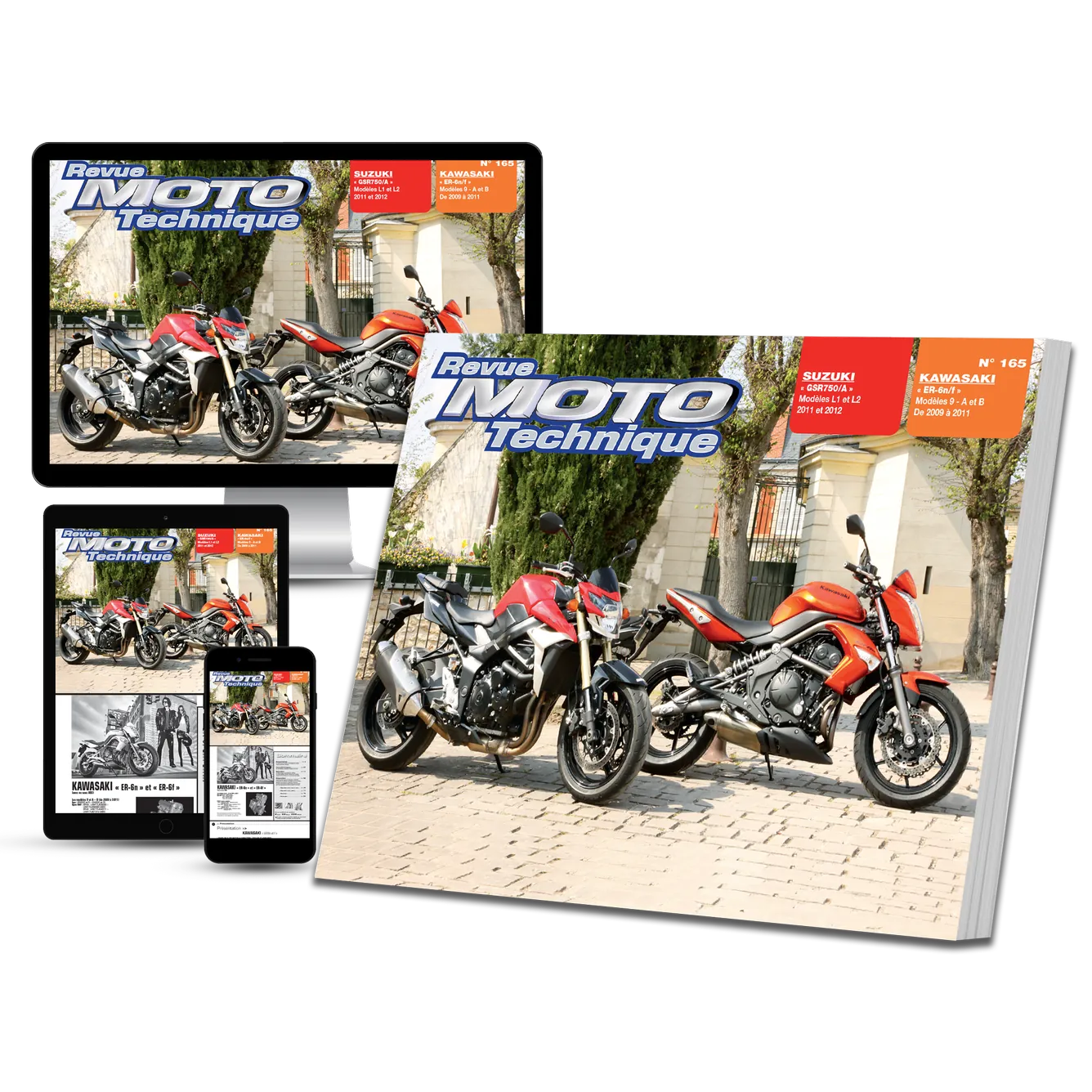 Suzuki GSR 750 (2011 - 2012) - Kawasaki ER-6 N/F (2009 - 2011) - Revue Technique