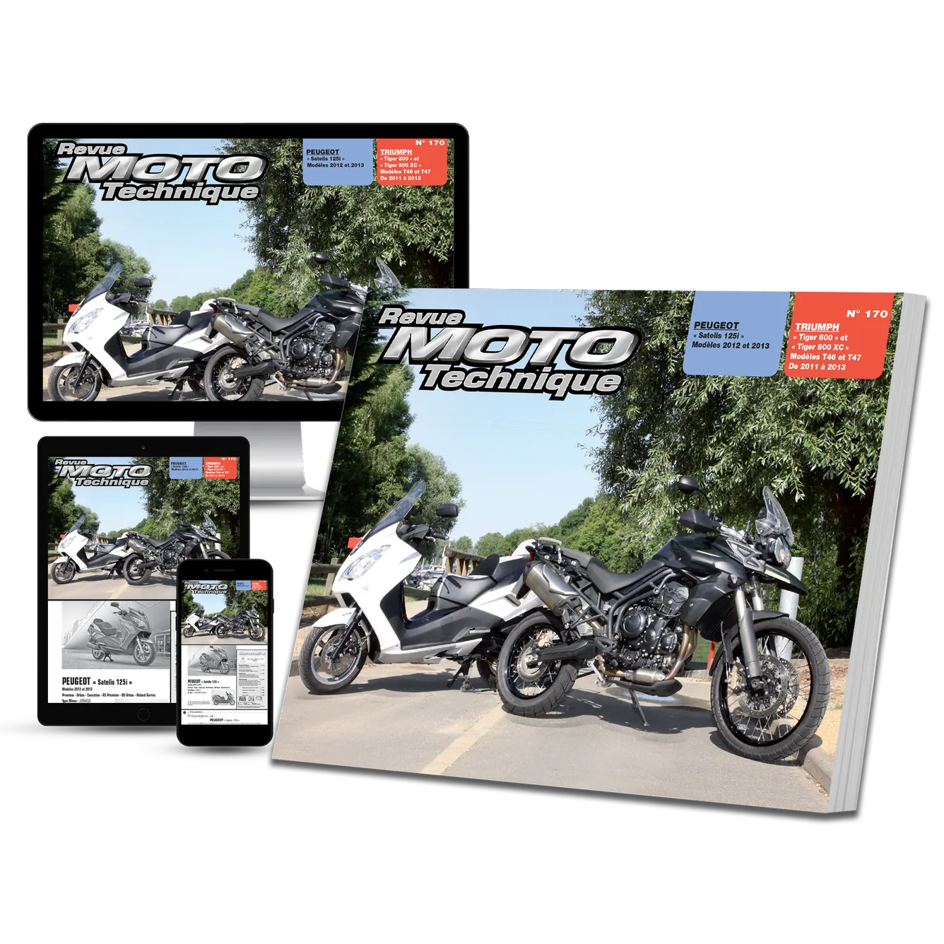 Peugeot Satelis 125i (2012- 2013) - Triumph Tiger 800 / 800XC (2011- 2013) - Revue Technique