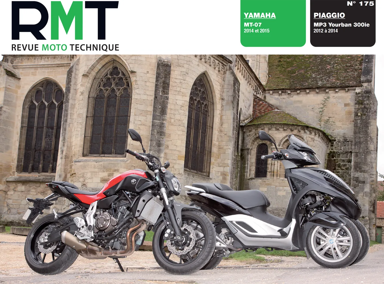 Piaggio MP3 Yourban 300ie (2012 - 2014) - Yamaha MT-07 (2014 - 2015) - Revue Technique