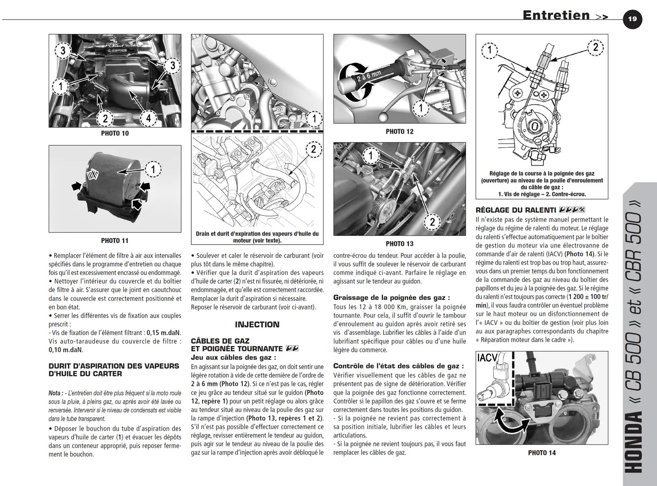 Honda CB / CBR 500 (2013 - 2014) - Kawasaki ER-6n/f 650 (2012 - 2014) - Revue Technique