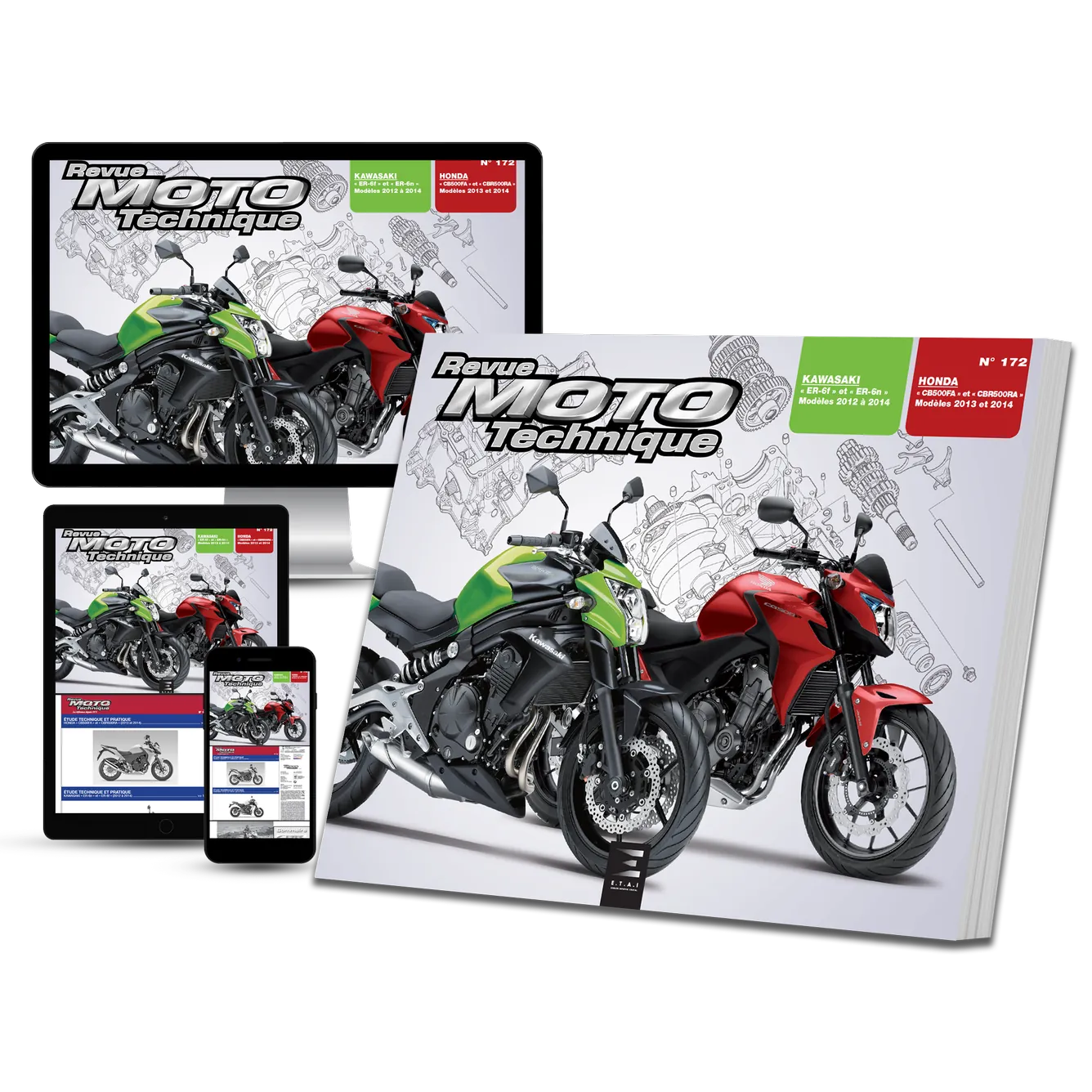 Honda CB / CBR 500 (2013 - 2014) - Kawasaki ER-6n/f 650 (2012 - 2014) - Revue Technique