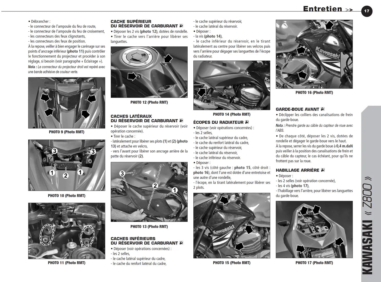 Kawasaki Z 800 (2013 - 2014) - Revue Technique