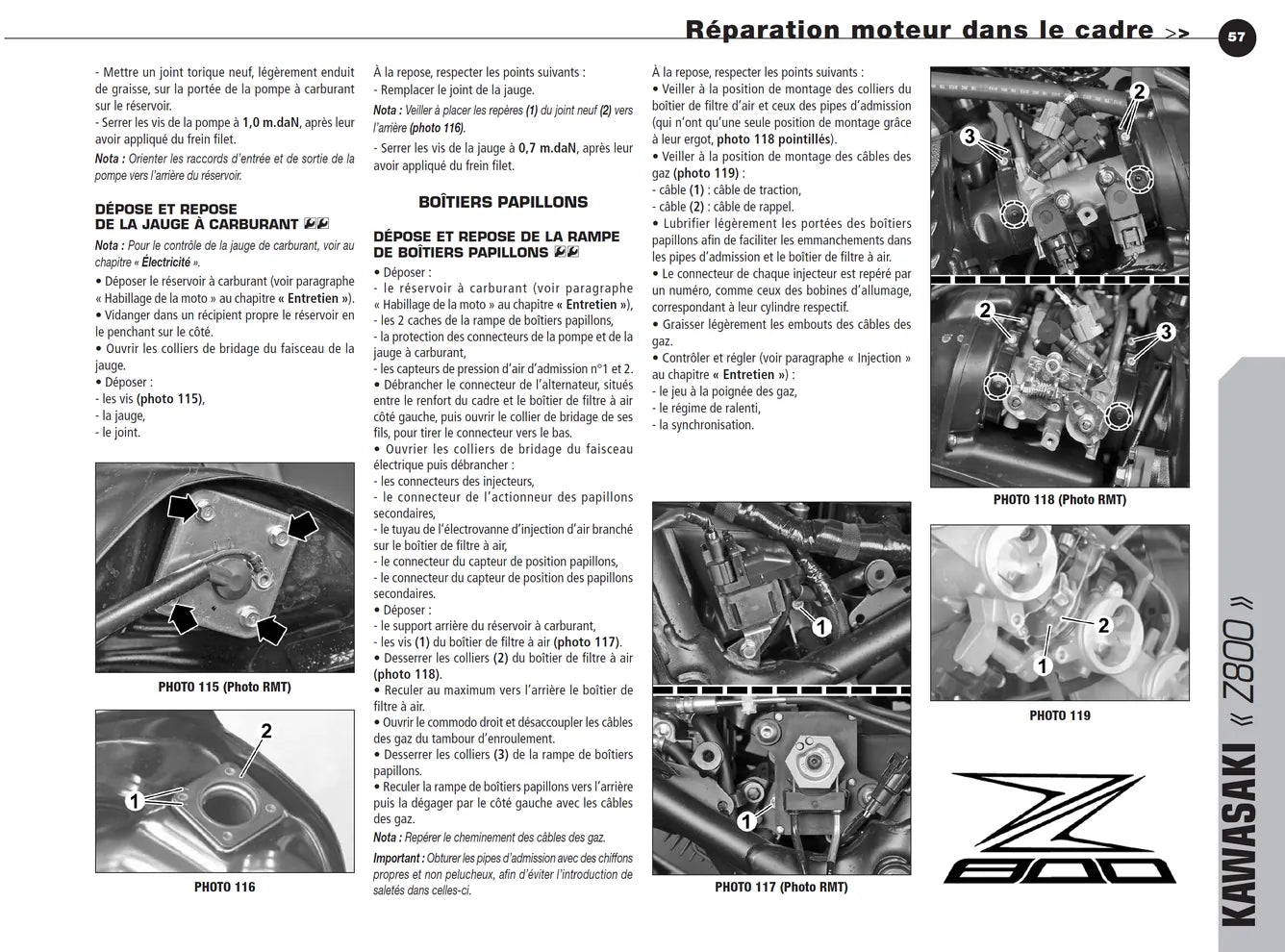 Kawasaki Z 800 (2013 - 2014) - Revue Technique