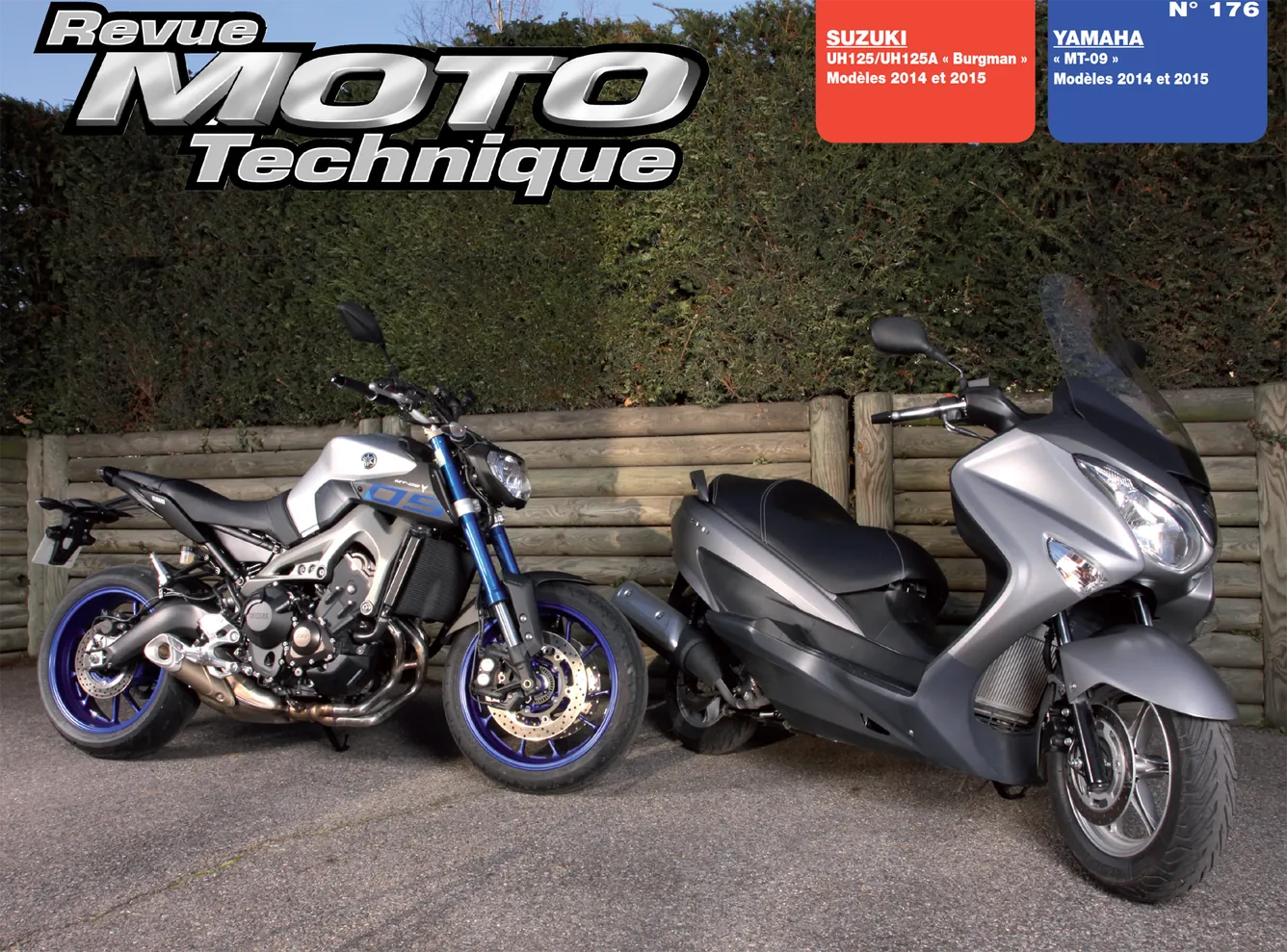 Suzuki 125 Burgman (2014 - 2015) - Yamaha MT-09 (2014 - 1015) - Revue Technique