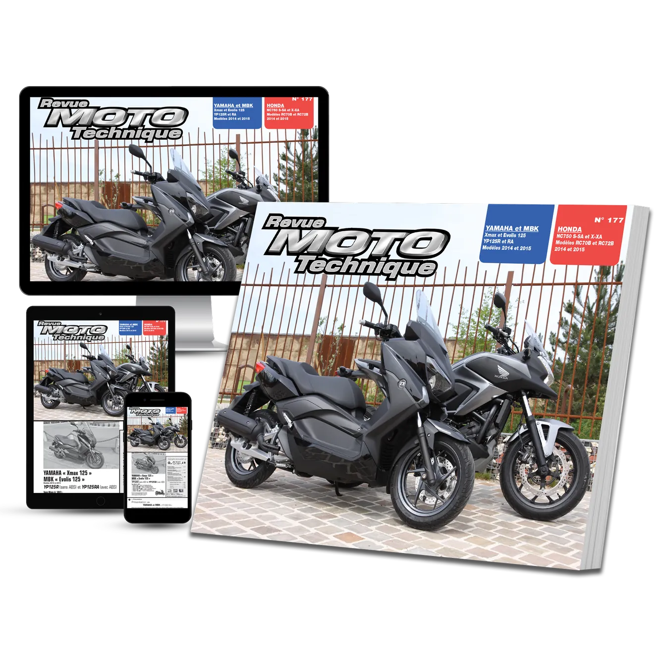 Honda NC750 (2014 - 2015) - Yamaha X-Max 125 (MBK Evolis) (2014 - 2015) - Revue Technique