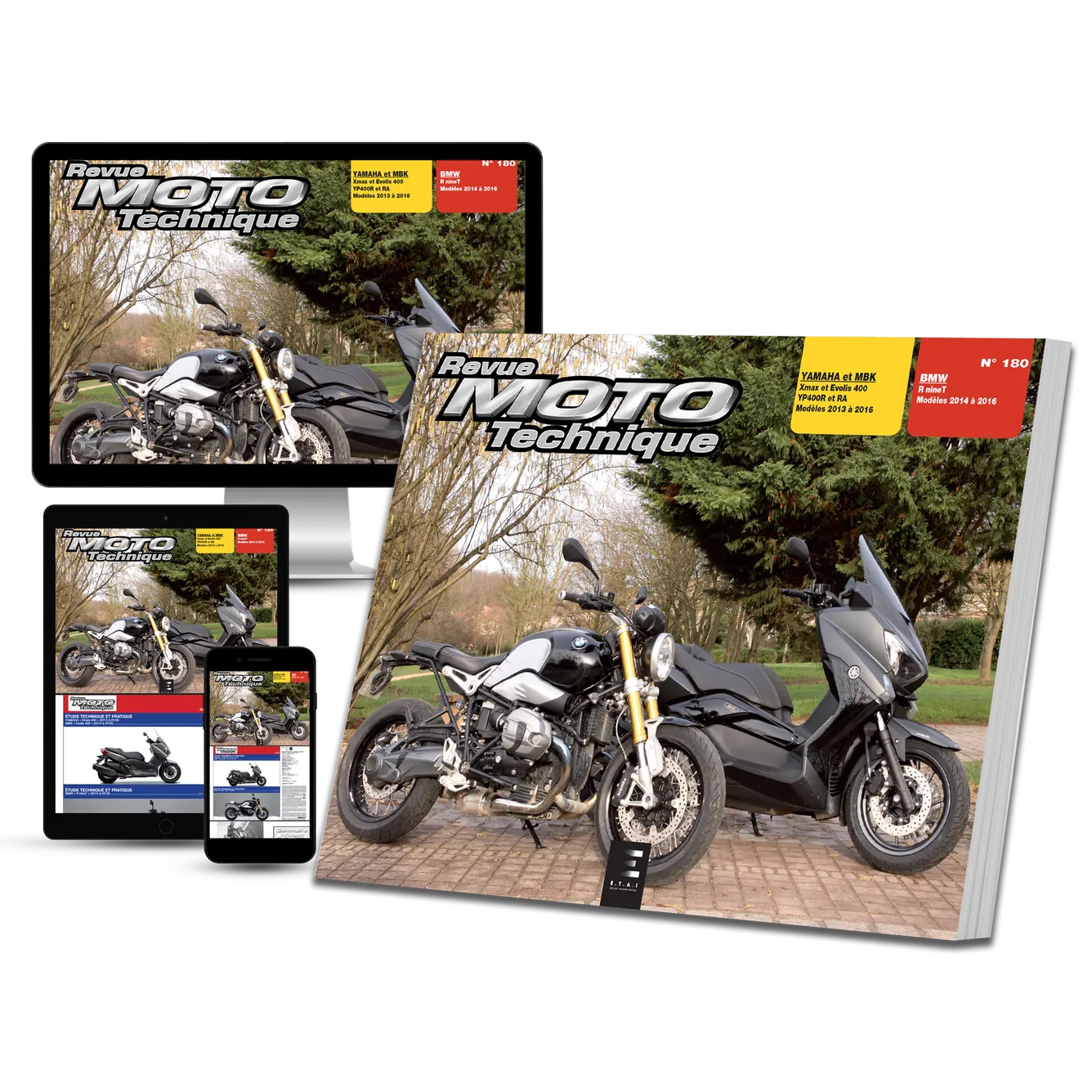 BMW R nineT (2014 - 2016) - Yamaha X-max & MBK Evolis 400 (2013 - 2016) - Revue Technique