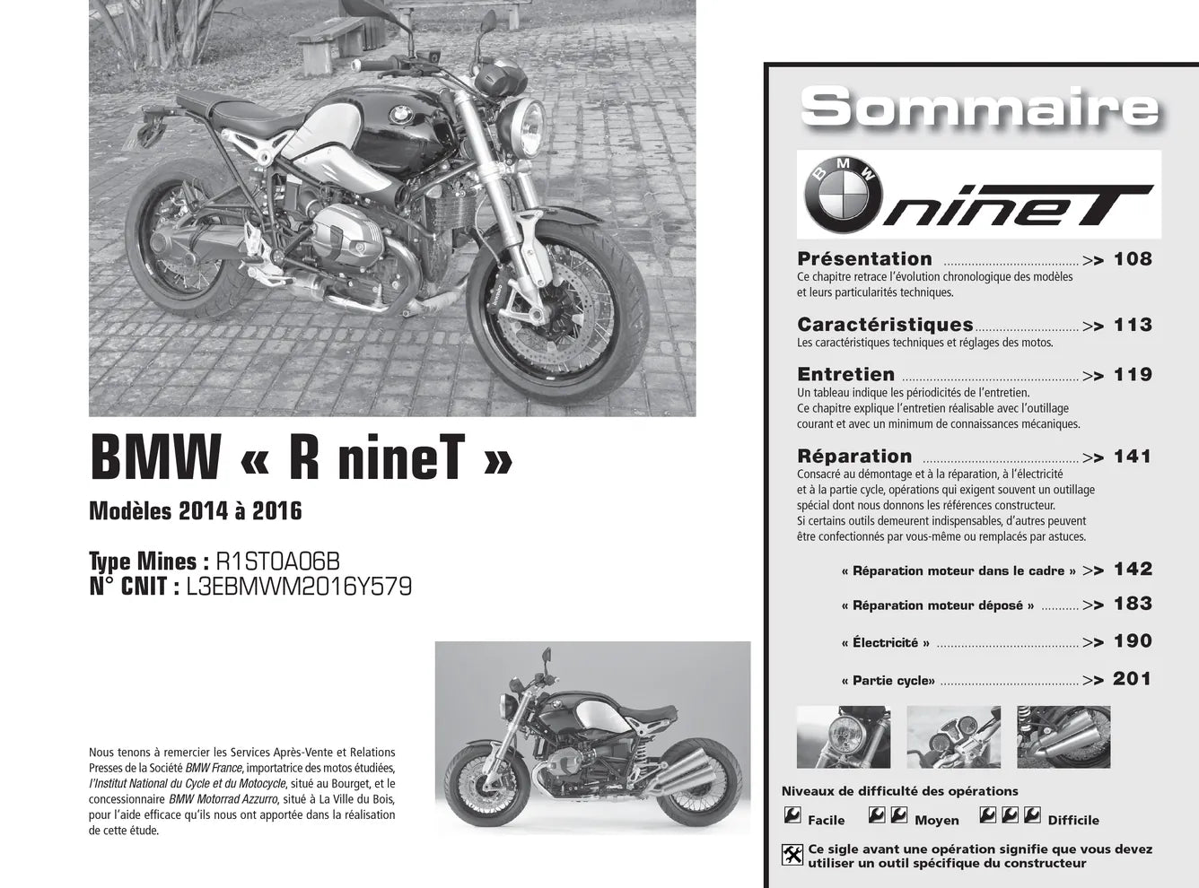 BMW R nineT (2014 - 2016) - Yamaha X-max & MBK Evolis 400 (2013 - 2016) - Revue Technique