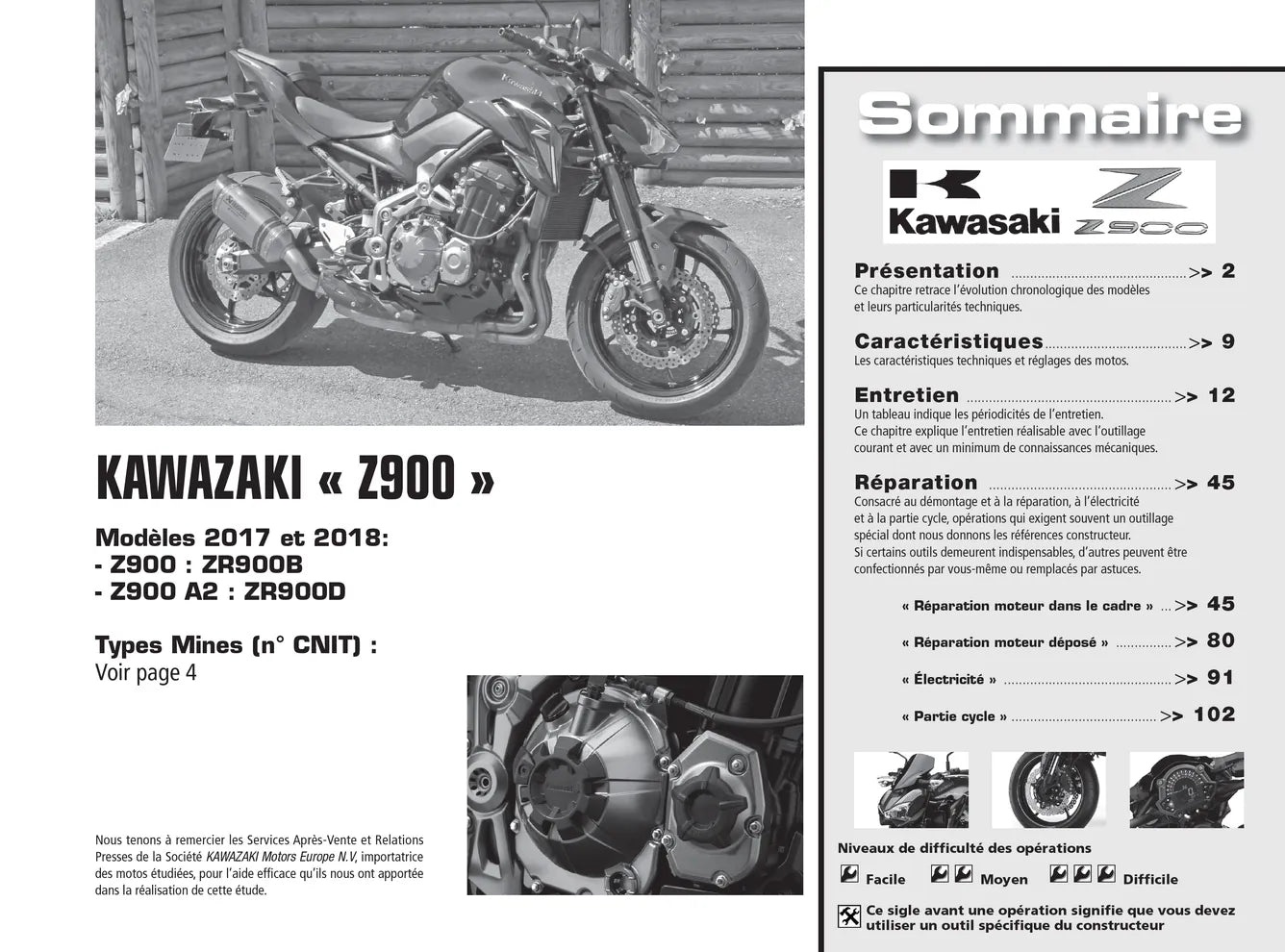 Peugeot Metropolis 400i (2013 - 2016) - Kawasaki Z 900 (2017 - 2018) - Revue Technique